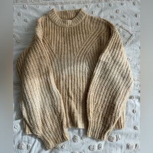 Soft, knitted warm beige/caramel knitted sweater